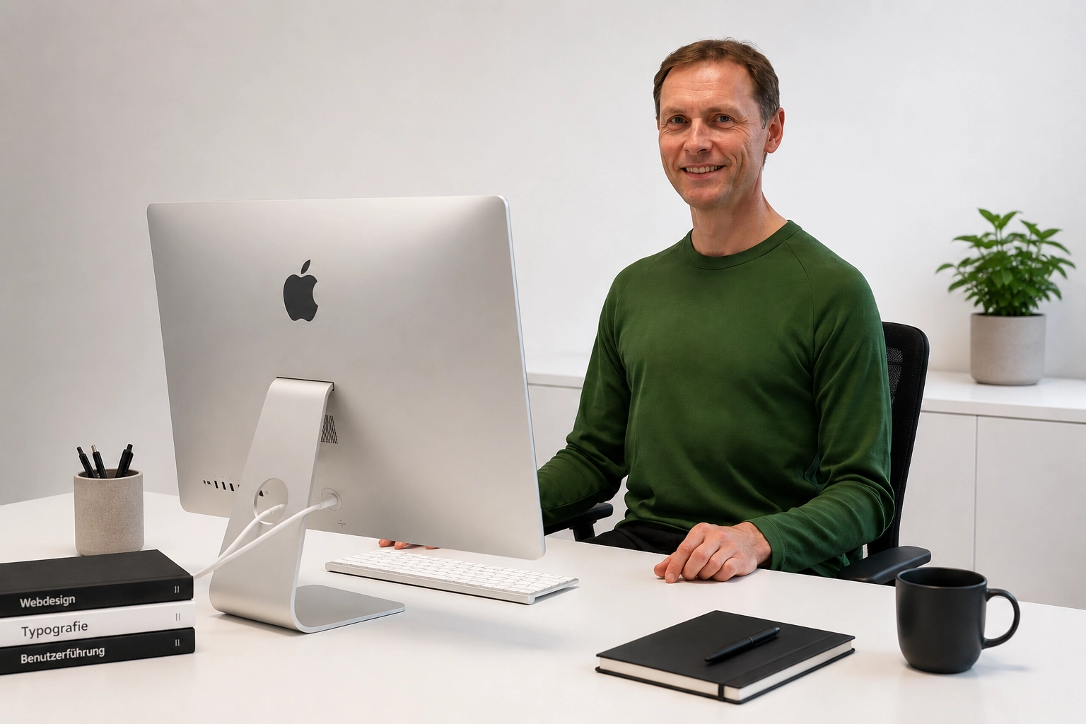 Peter Dworak am iMac
