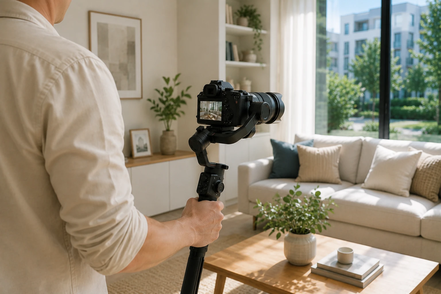 Videoproduktion mit Kamera und Schnittplatz
